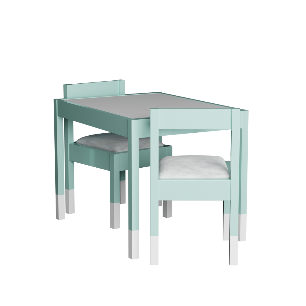 White Wood - Pastel Turquoise